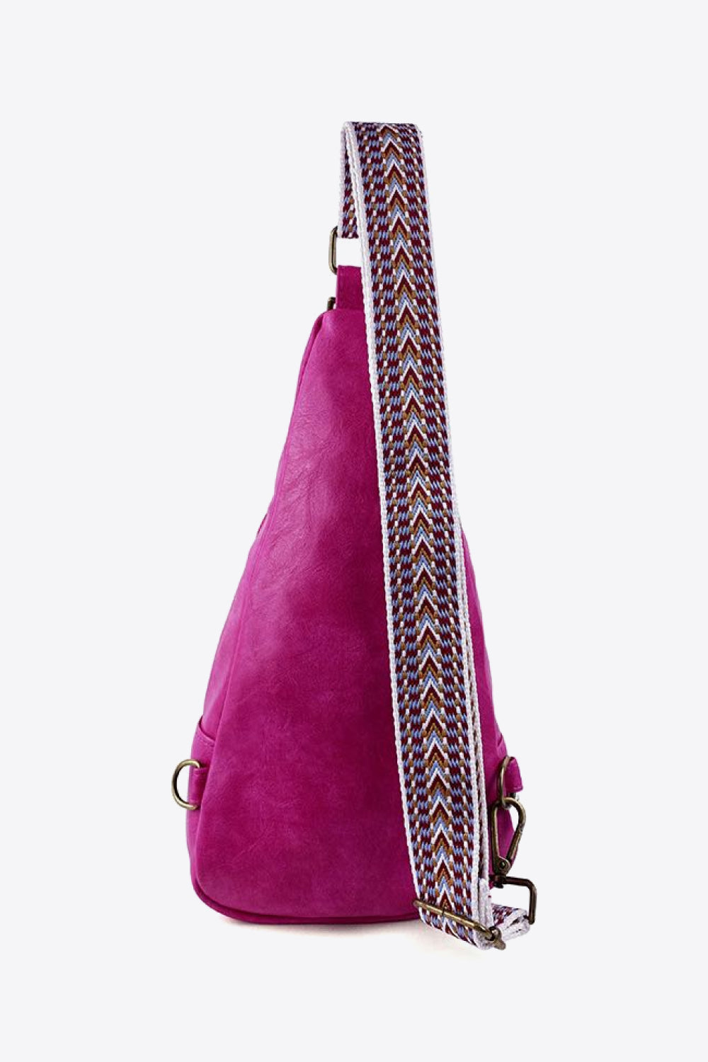 Pocketed PU Leather Sling Bag