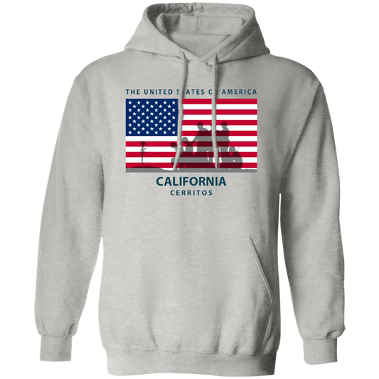 God Bless America American Flag Hoodie (Customizable State & City)