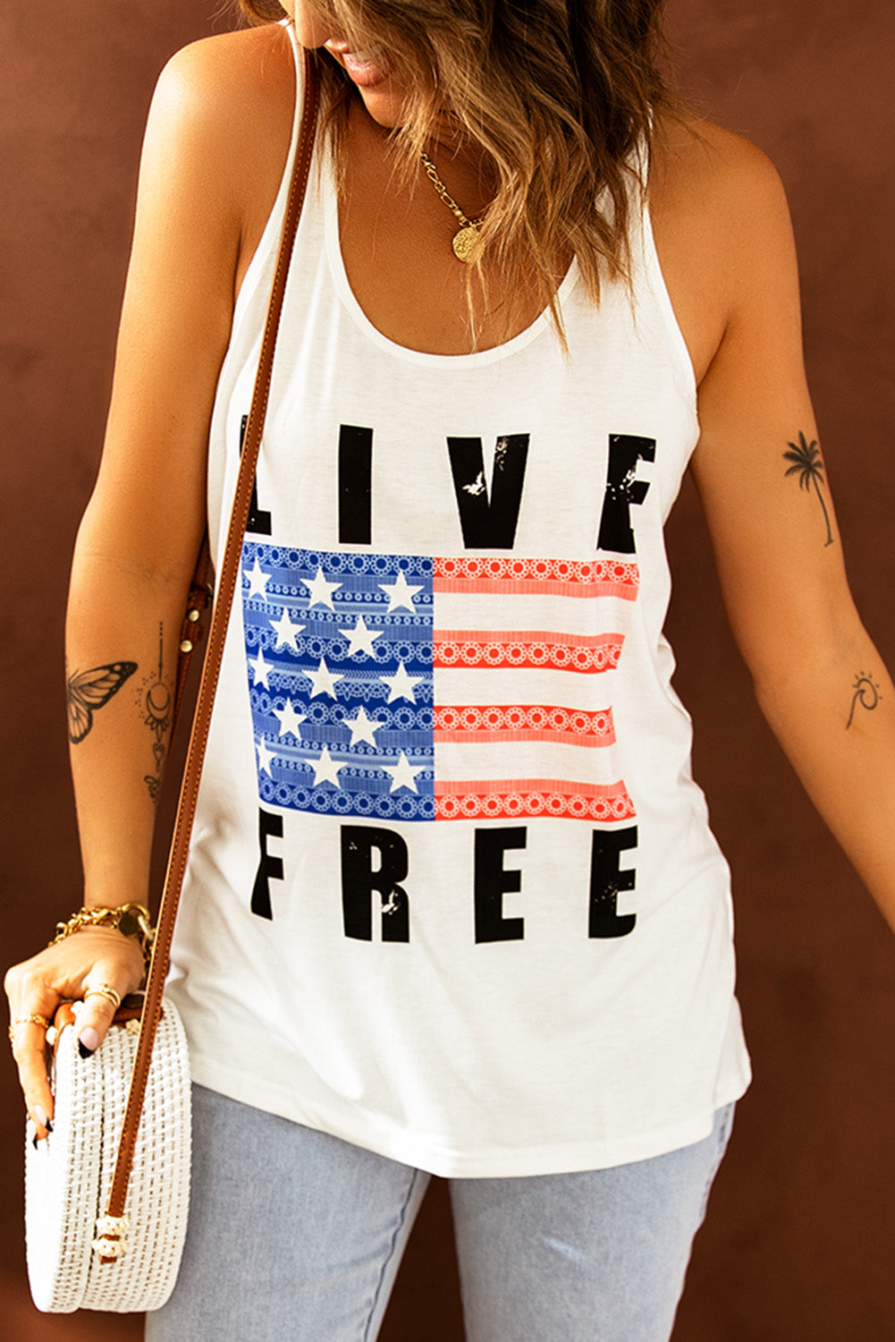 God Bless America Live Free Tank