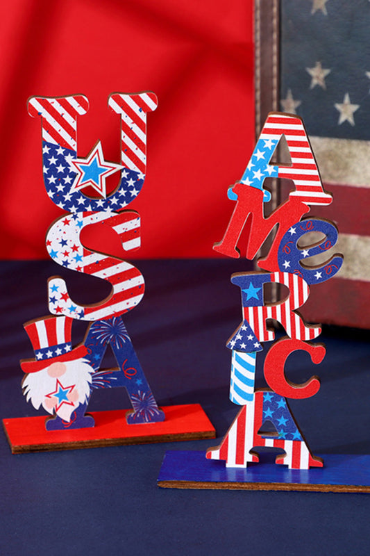 God Bless America 2-Piece Letter Decor Ornaments